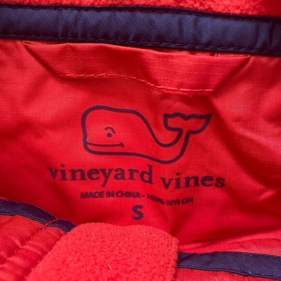 Vineyard Vines Red Polyester/ Fleece Vest Reflectors Logo Size S Pockets (J23) - Picture 3 of 8